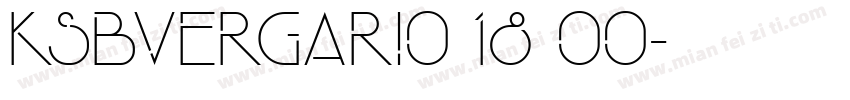 KSBVERGARI0 18 00字体转换